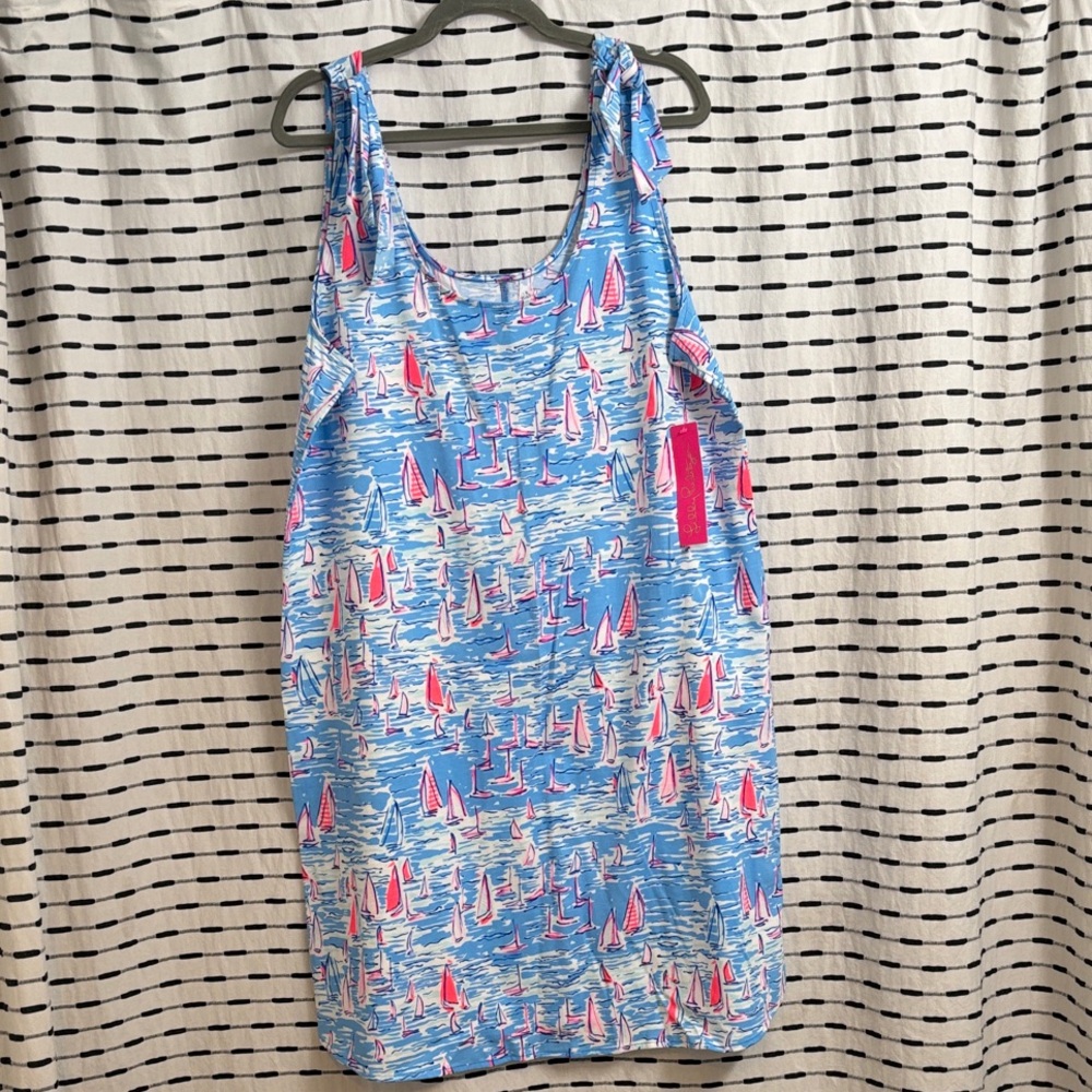 Lilly Pulitzer Zanzibar Blue and Pink Dress